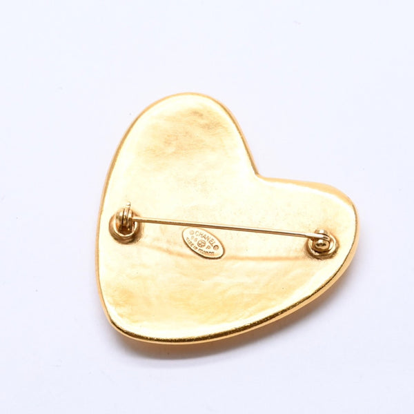 極美品 CHANEL シャネル ヴィンテージ ココマーク ハートブローチ 95P刻印 16.98g ゴールド金具 中古 4c061220
