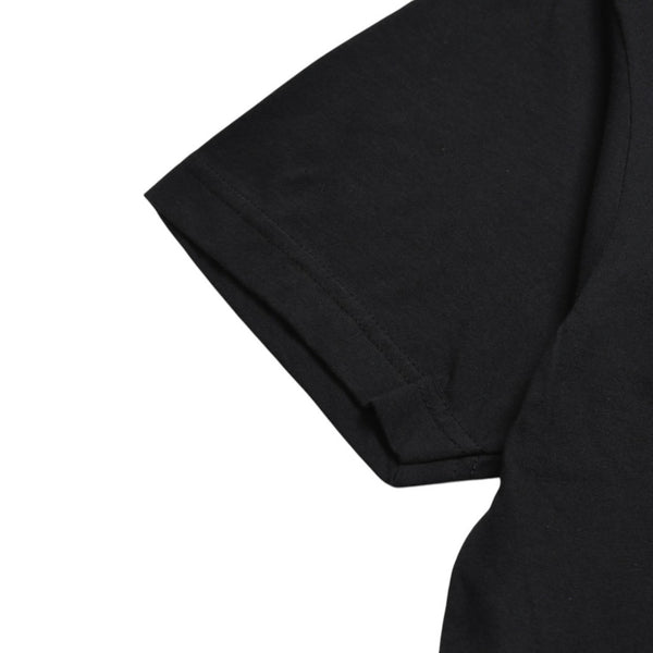 極美品 CHROME HEARTS クロムハーツ ネックロゴ 半袖Tシャツ サイズL スクロールラベルロゴ ブラック 新型 中古 4a009200