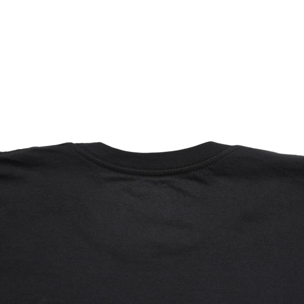 極美品 CHROME HEARTS クロムハーツ ネックロゴ 半袖Tシャツ サイズL スクロールラベルロゴ ブラック 新型 中古 4a009200