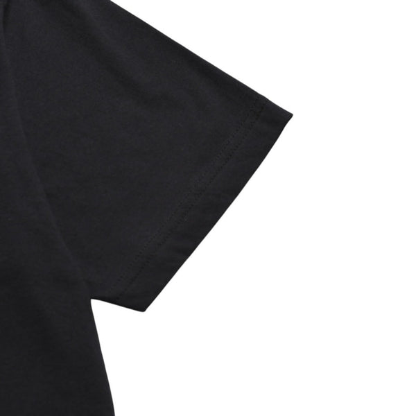 極美品 CHROME HEARTS クロムハーツ ネックロゴ 半袖Tシャツ サイズL スクロールラベルロゴ ブラック 新型 中古 4a009200