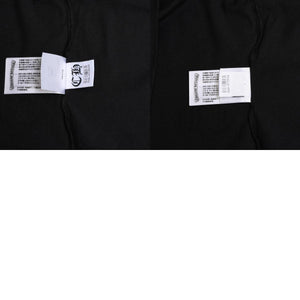 極美品 CHROME HEARTS クロムハーツ ネックロゴ 半袖Tシャツ サイズL スクロールラベルロゴ ブラック 新型 中古 4a009200