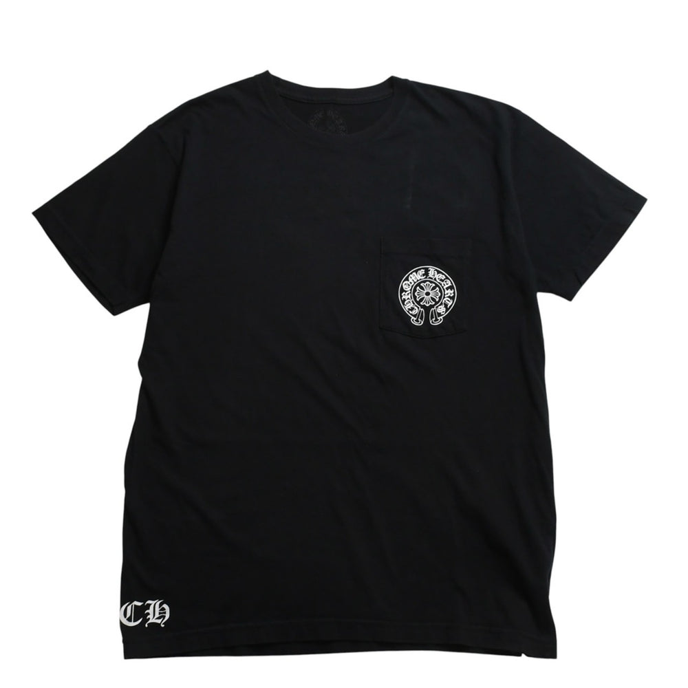 極美品 CHROME HEARTS クロムハーツ THE HEROES PROJECT ザ ヒーローズプロジェクト 半袖Tシャツ サイズL ブラック 中古 4a009185