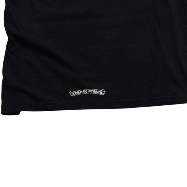 極美品 CHROME HEARTS クロムハーツ THE HEROES PROJECT ザ ヒーローズプロジェクト 半袖Tシャツ サイズL ブラック 中古 4a009185