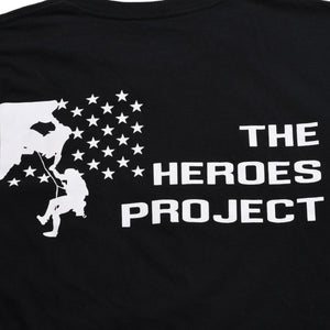 極美品 CHROME HEARTS クロムハーツ THE HEROES PROJECT ザ ヒーローズプロジェクト 半袖Tシャツ サイズL ブラック 中古 4a009185