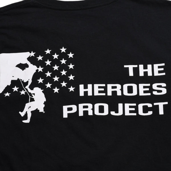 極美品 CHROME HEARTS クロムハーツ THE HEROES PROJECT ザ ヒーローズプロジェクト 半袖Tシャツ サイズL ブラック 中古 4a009185
