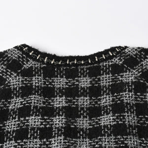 極美品 CHANEL シャネル ツイードジャケット ジャケット 11AW グリポワボタン ブラック シルバー P42260V30806 サイズ50 中古 4a008655