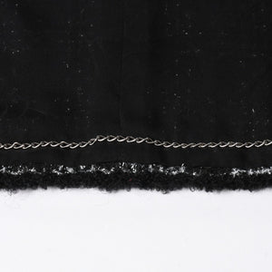 極美品 CHANEL シャネル ツイードジャケット ジャケット 11AW グリポワボタン ブラック シルバー P42260V30806 サイズ50 中古 4a008655