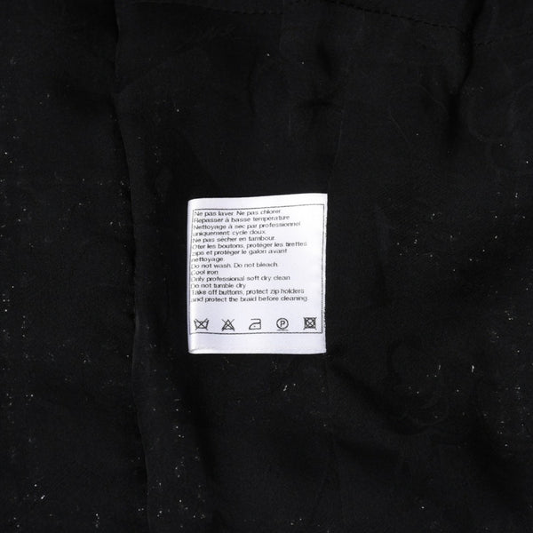 極美品 CHANEL シャネル ツイードジャケット ジャケット 11AW グリポワボタン ブラック シルバー P42260V30806 サイズ50 中古 4a008655