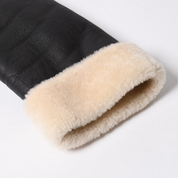 極美品 CHANEL シャネル ムートンジャケット ジャケット Shearling Jacket シアリングジャケット P24654V01741 サイズ50 グレー ブラック 中古 4a008724