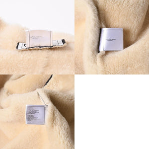 極美品 CHANEL シャネル ムートンジャケット ジャケット Shearling Jacket シアリングジャケット P24654V01741 サイズ50 グレー ブラック 中古 4a008724