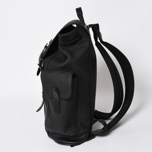 極美品 LOUISVUITTON ルイヴィトン クリストファー MM リュックサック M55699 トリヨンレザー ブラック シルバー金具 中古 4a008381