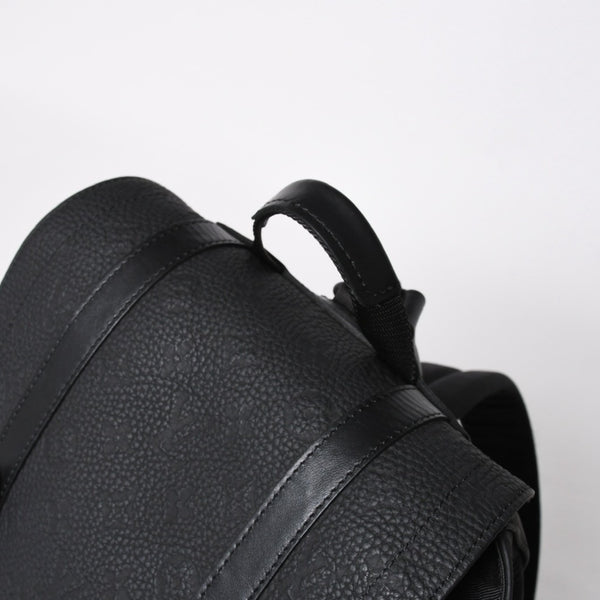 極美品 LOUISVUITTON ルイヴィトン クリストファー MM リュックサック M55699 トリヨンレザー ブラック シルバー金具 中古 4a008381