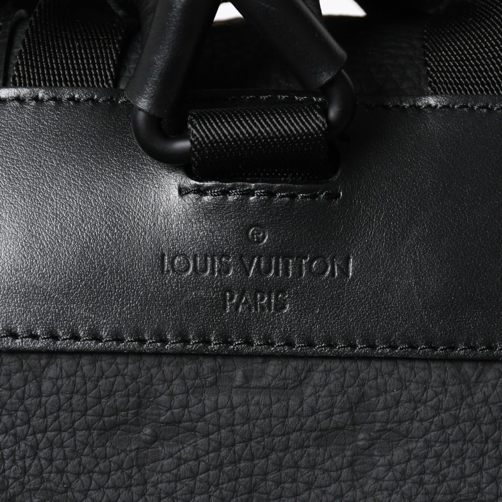極美品 LOUISVUITTON ルイヴィトン クリストファー MM リュックサック M55699 トリヨンレザー ブラック シルバー金具 中古 4a008381