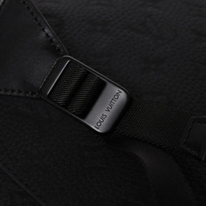 極美品 LOUISVUITTON ルイヴィトン クリストファー MM リュックサック M55699 トリヨンレザー ブラック シルバー金具 中古 4a008381