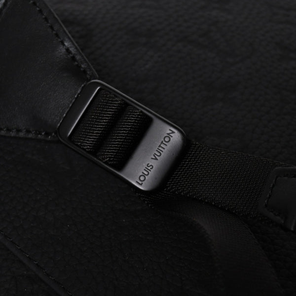 極美品 LOUISVUITTON ルイヴィトン クリストファー MM リュックサック M55699 トリヨンレザー ブラック シルバー金具 中古 4a008381