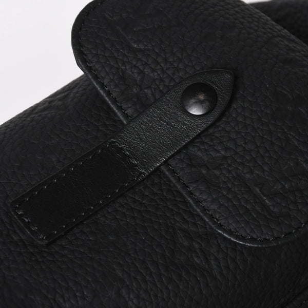 極美品 LOUISVUITTON ルイヴィトン クリストファー MM リュックサック M55699 トリヨンレザー ブラック シルバー金具 中古 4a008381