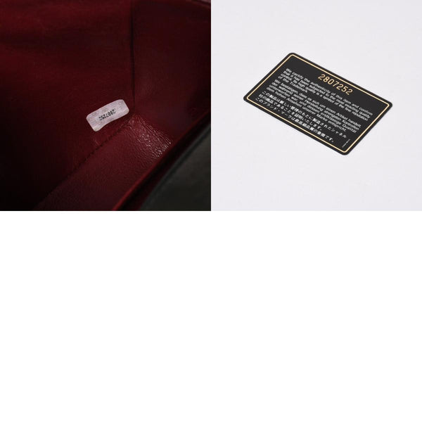 極美品 CHANEL シャネル ダイアナ 25 Sフラップ Sチェーンショルダーバッグ 2番台 ココマーク ラムスキン ブラック ゴールド金具 中古 4a008863