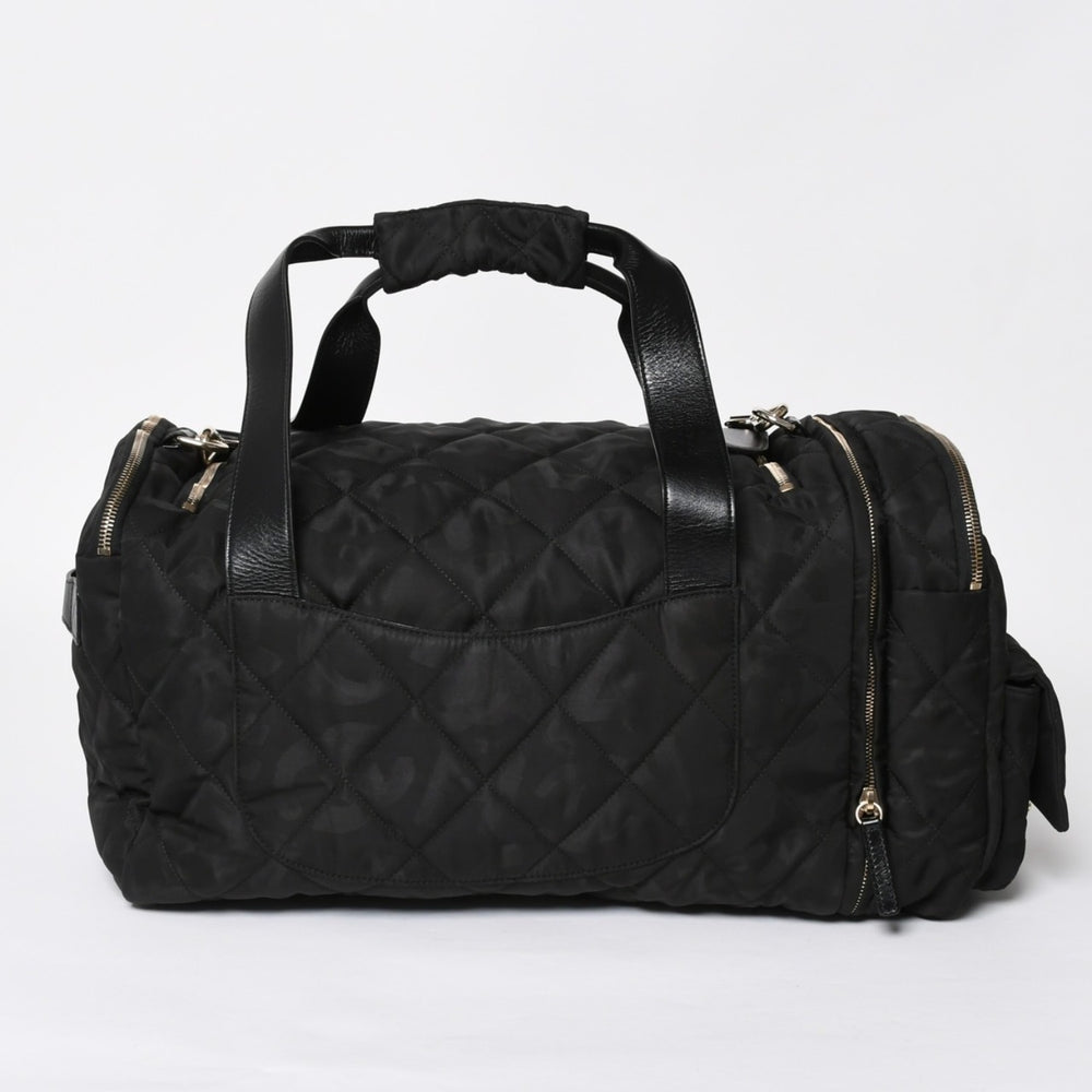 新品同様品 CHANEL シャネル ココネージュ ツーインワン ダッフルバッグ ボストンバッグ ランダム番台 ショルダー リュック 3way ブラック 中古 4a008669