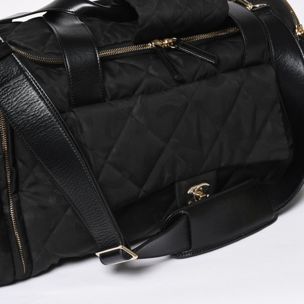 新品同様品 CHANEL シャネル ココネージュ ツーインワン ダッフルバッグ ボストンバッグ ランダム番台 ショルダー リュック 3way ブラック 中古 4a008669