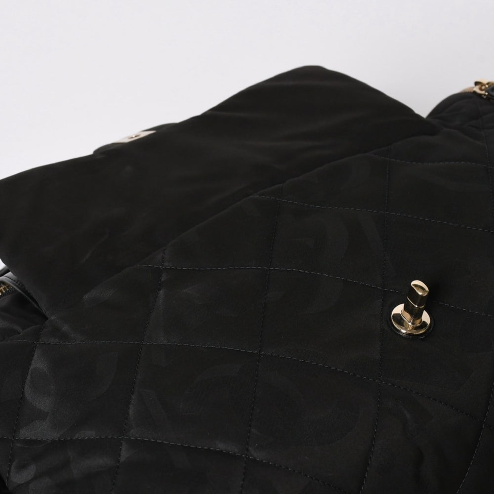 新品同様品 CHANEL シャネル ココネージュ ツーインワン ダッフルバッグ ボストンバッグ ランダム番台 ショルダー リュック 3way ブラック 中古 4a008669