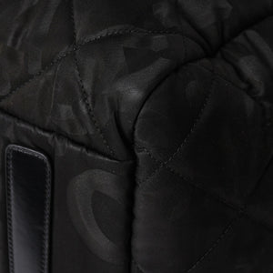 新品同様品 CHANEL シャネル ココネージュ ツーインワン ダッフルバッグ ボストンバッグ ランダム番台 ショルダー リュック 3way ブラック 中古 4a008669