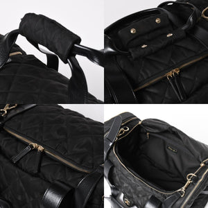 新品同様品 CHANEL シャネル ココネージュ ツーインワン ダッフルバッグ ボストンバッグ ランダム番台 ショルダー リュック 3way ブラック 中古 4a008669