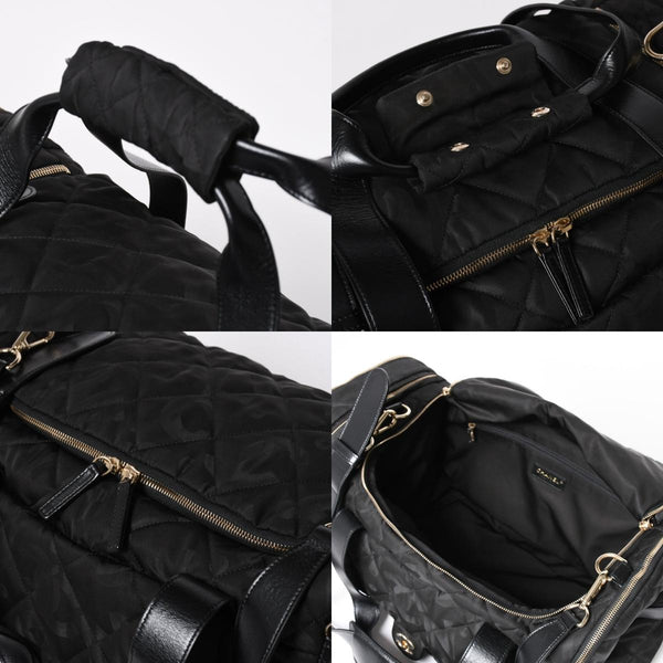 新品同様品 CHANEL シャネル ココネージュ ツーインワン ダッフルバッグ ボストンバッグ ランダム番台 ショルダー リュック 3way ブラック 中古 4a008669