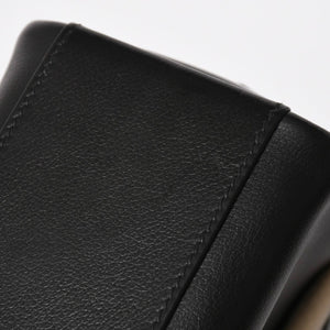 新品未使用 HERMES エルメス ショルダーバッグ ケリーメッセンジャーバッグ エバーグレイン ブラック シルバー金具 G刻印 中古 4a008873