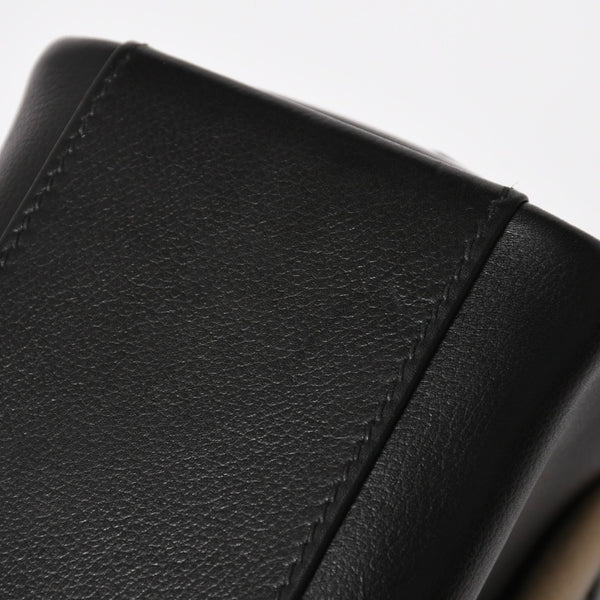 新品未使用 HERMES エルメス ショルダーバッグ ケリーメッセンジャーバッグ エバーグレイン ブラック シルバー金具 G刻印 中古 4a008873