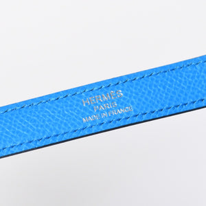新品同様 HERMES エルメス KELLY ケリー25 2WAYハンドバッグ 外縫い エプソン ブルーフリーダ Z刻印 中古 4a008877