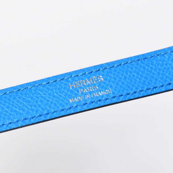 新品同様 HERMES エルメス KELLY ケリー25 2WAYハンドバッグ 外縫い エプソン ブルーフリーダ Z刻印 中古 4a008877