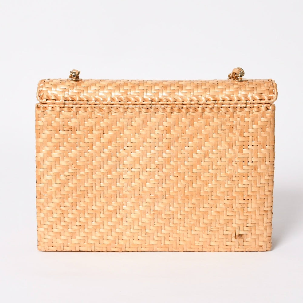 新品同様 CHANEL シャネル マトラッセ 30cm Sフラップ Wチェーンショルダーバッグ ピクニック リネン 6番台 籠 カゴ 中古 4a008878