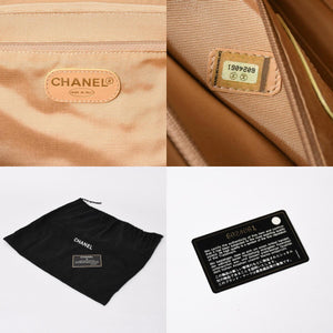 新品同様 CHANEL シャネル マトラッセ 30cm Sフラップ Wチェーンショルダーバッグ ピクニック リネン 6番台 籠 カゴ 中古 4a008878