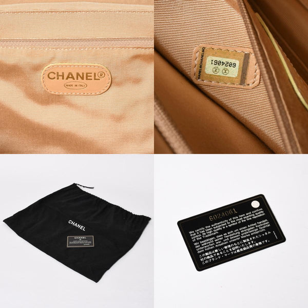 新品同様 CHANEL シャネル マトラッセ 30cm Sフラップ Wチェーンショルダーバッグ ピクニック リネン 6番台 籠 カゴ 中古 4a008878