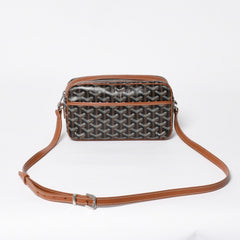 極美品 GOYARD ゴヤール カップヴェールPM ショルダーバッグ ブラウン PVC レザー シルバー金具 中古 4a008755
