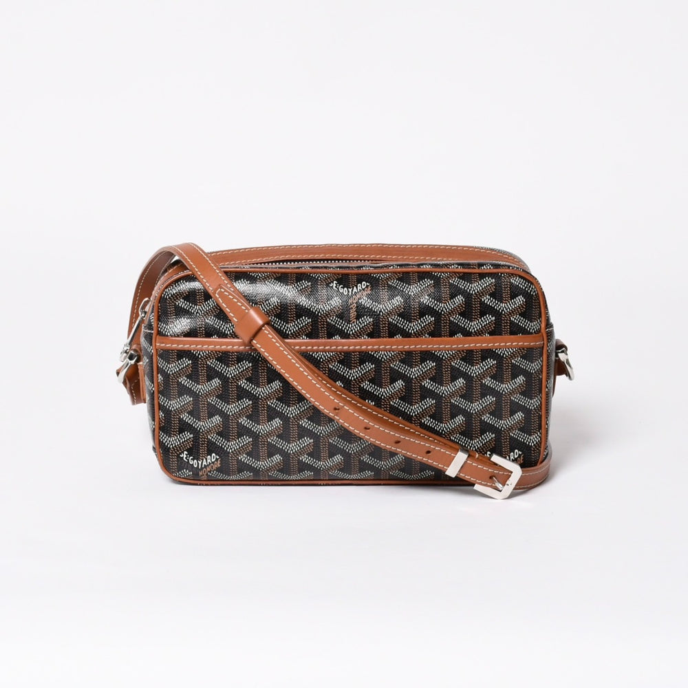 極美品 GOYARD ゴヤール カップヴェールPM ショルダーバッグ ブラウン PVC レザー シルバー金具 中古 4a008755