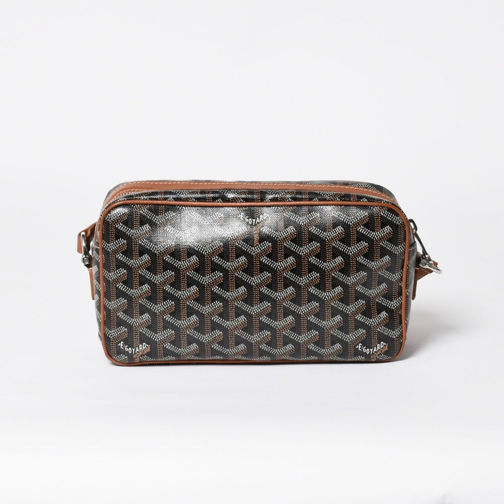 極美品 GOYARD ゴヤール カップヴェールPM ショルダーバッグ ブラウン PVC レザー シルバー金具 中古 4a008755