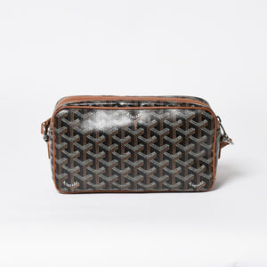 極美品 GOYARD ゴヤール カップヴェールPM ショルダーバッグ ブラウン PVC レザー シルバー金具 中古 4a008755
