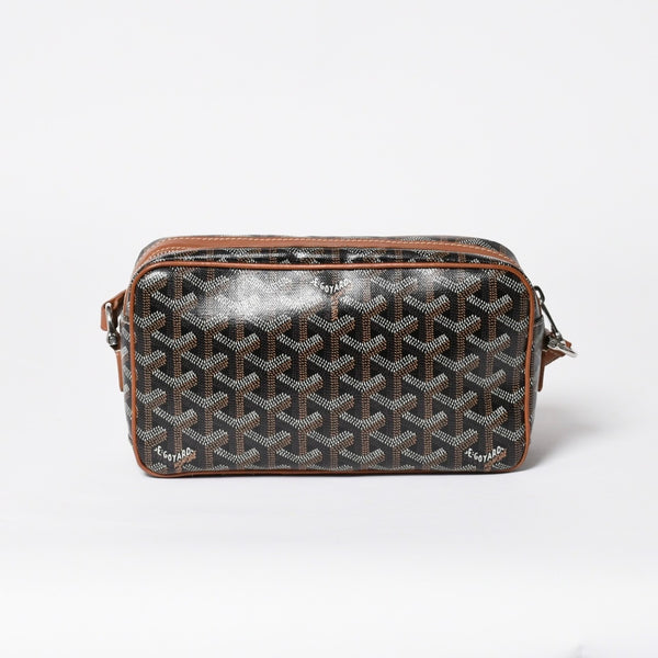 極美品 GOYARD ゴヤール カップヴェールPM ショルダーバッグ ブラウン PVC レザー シルバー金具 中古 4a008755