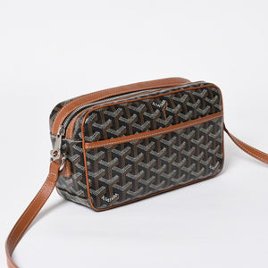極美品 GOYARD ゴヤール カップヴェールPM ショルダーバッグ ブラウン PVC レザー シルバー金具 中古 4a008755