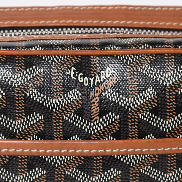 極美品 GOYARD ゴヤール カップヴェールPM ショルダーバッグ ブラウン PVC レザー シルバー金具 中古 4a008755