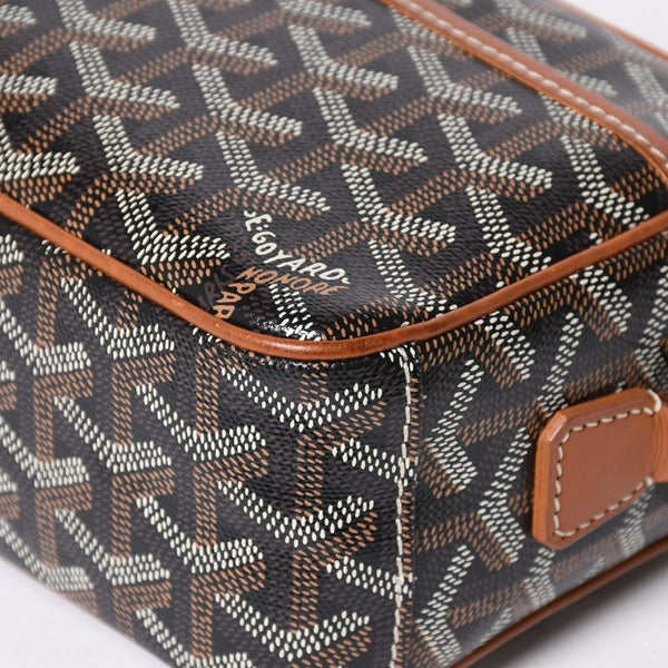 極美品 GOYARD ゴヤール カップヴェールPM ショルダーバッグ ブラウン PVC レザー シルバー金具 中古 4a008755