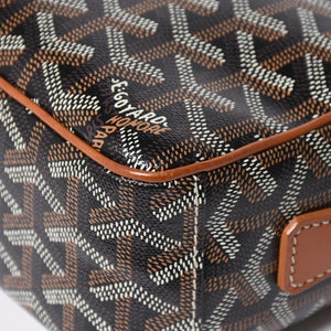極美品 GOYARD ゴヤール カップヴェールPM ショルダーバッグ ブラウン PVC レザー シルバー金具 中古 4a008755