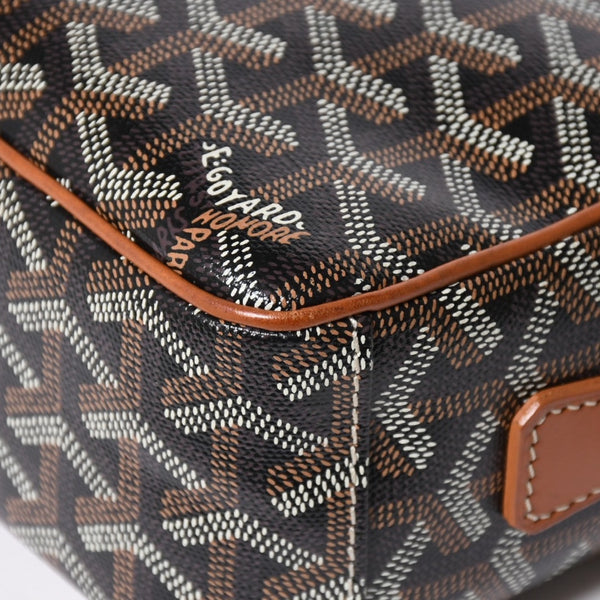 極美品 GOYARD ゴヤール カップヴェールPM ショルダーバッグ ブラウン PVC レザー シルバー金具 中古 4a008755