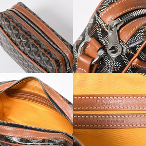 極美品 GOYARD ゴヤール カップヴェールPM ショルダーバッグ ブラウン PVC レザー シルバー金具 中古 4a008755