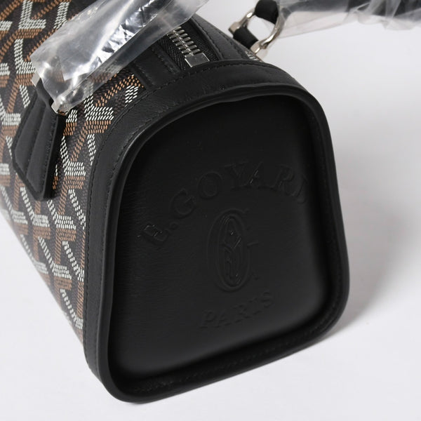 New and unused GOYARD Bonbonniere tote bag handbag coated canvas leather black used 4a008762