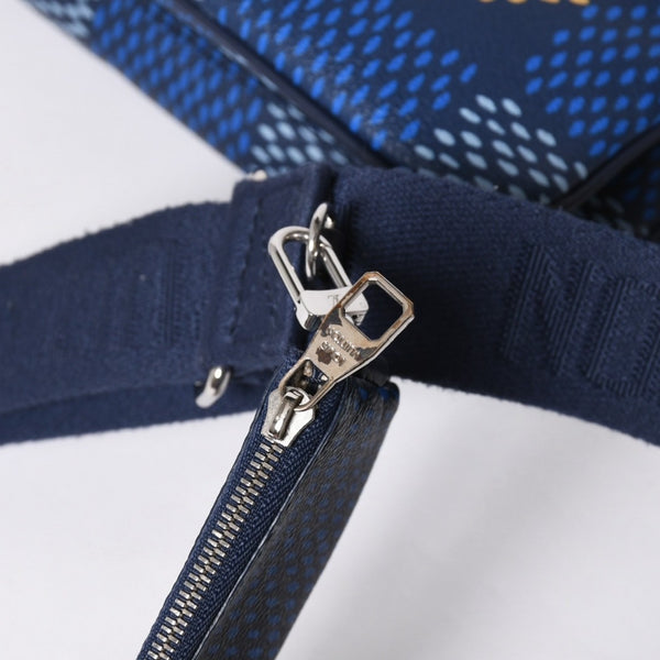 極美品 LOUIS VUITTON ルイヴィトン ショルダーバッグ トリオメッセンジャー N40694 ダミエヘリテージ ブルー シルバー金具 中古 4a008371