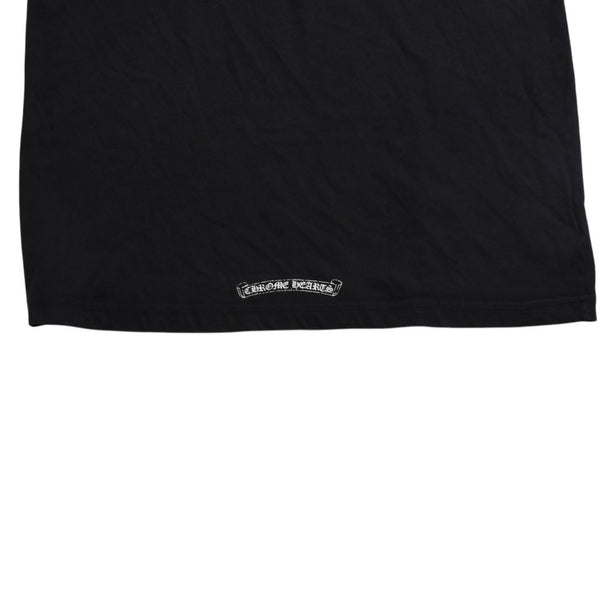 CHROME HEARTS クロムハーツ 半袖Tシャツ サイズL CHプラス ホースシュー ブラック ホワイト プリント 美品 中古 4a008906