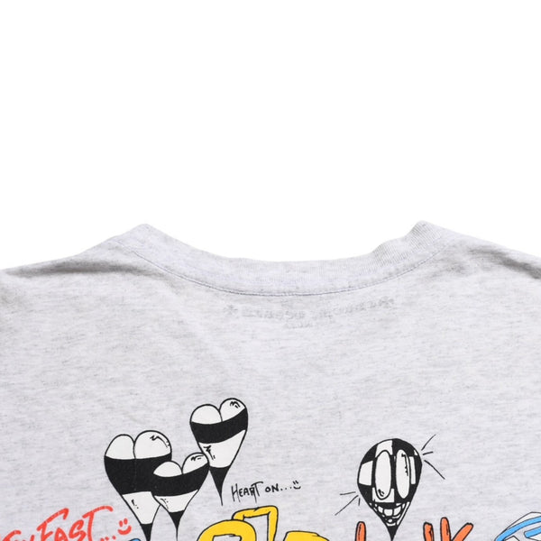 CHROME HEARTS クロムハーツ × MATTY BOY マッティボーイ 半袖Tシャツ サイズXL グレー マルチカラー プリント 美品 中古 4a008903