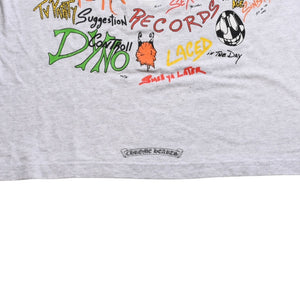 CHROME HEARTS クロムハーツ × MATTY BOY マッティボーイ 半袖Tシャツ サイズXL グレー マルチカラー プリント 美品 中古 4a008903